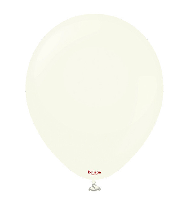 Повітряні кульки Kalisan (13 см) 10 шт, Туреччина, колір - ретро білий (пастель)