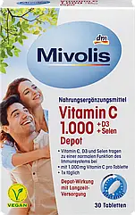 Mivolis Вітамін C 1000+D3+ Селен (30 таб.)