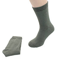 Зимние высокие носки хаки Мужские теплые носки Тактические военные термоноски Хлопок Размер:41-45