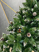 Срібляста ялинка ПВХ з шишками 1,5 м, фото 4