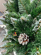 Срібляста ялинка ПВХ з шишками 1,5 м, фото 5