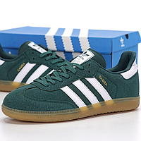 Кроссовки мужские и женские Adidas Samba green / кеды Адидас Самба зеленые