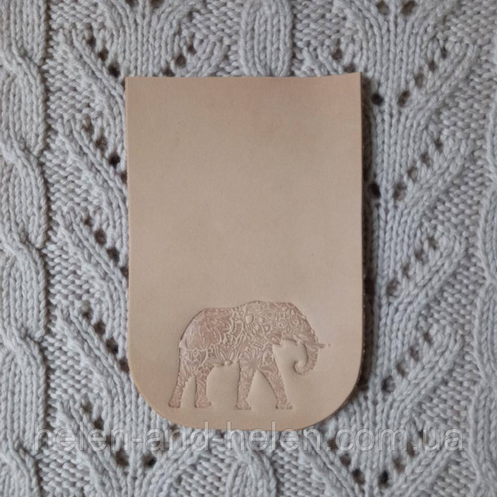Клапан міні сумки 12*18 "Слон". Слонова кістка, фото 1