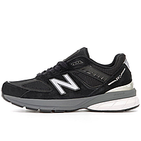 Кроссовки мужские и женские New Balance 990V5 Black Grey / Нью Баланс 990 черные