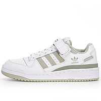 Кроссовки женские и мужские Adidas Forum Pistachio Beige Grey / кеды Адидас Форум серые фисташковые