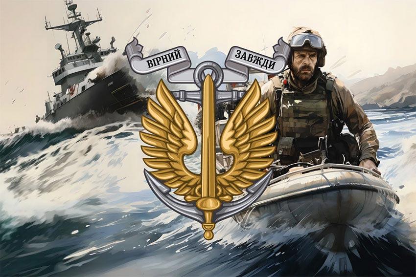 Прапор Морської піхоти України «Десант»