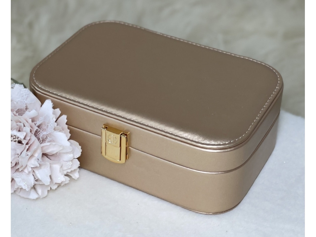 💙Вишукана скринька зі шкірозамінника для прикрас з замком, середня, 6 видів, фото 1