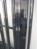 Двері гармошка напівостековані чорне дерево 860х2030х12 мм,685, фото 3