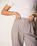 Брюки жіночі класичні стрейч на резинці 44 беж, фото 2