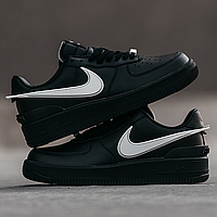 Кроссовки женские и мужские Nike Air Force 1 Low x AMBUSH Black / кеды Найк аир Форс 1 черные низкие