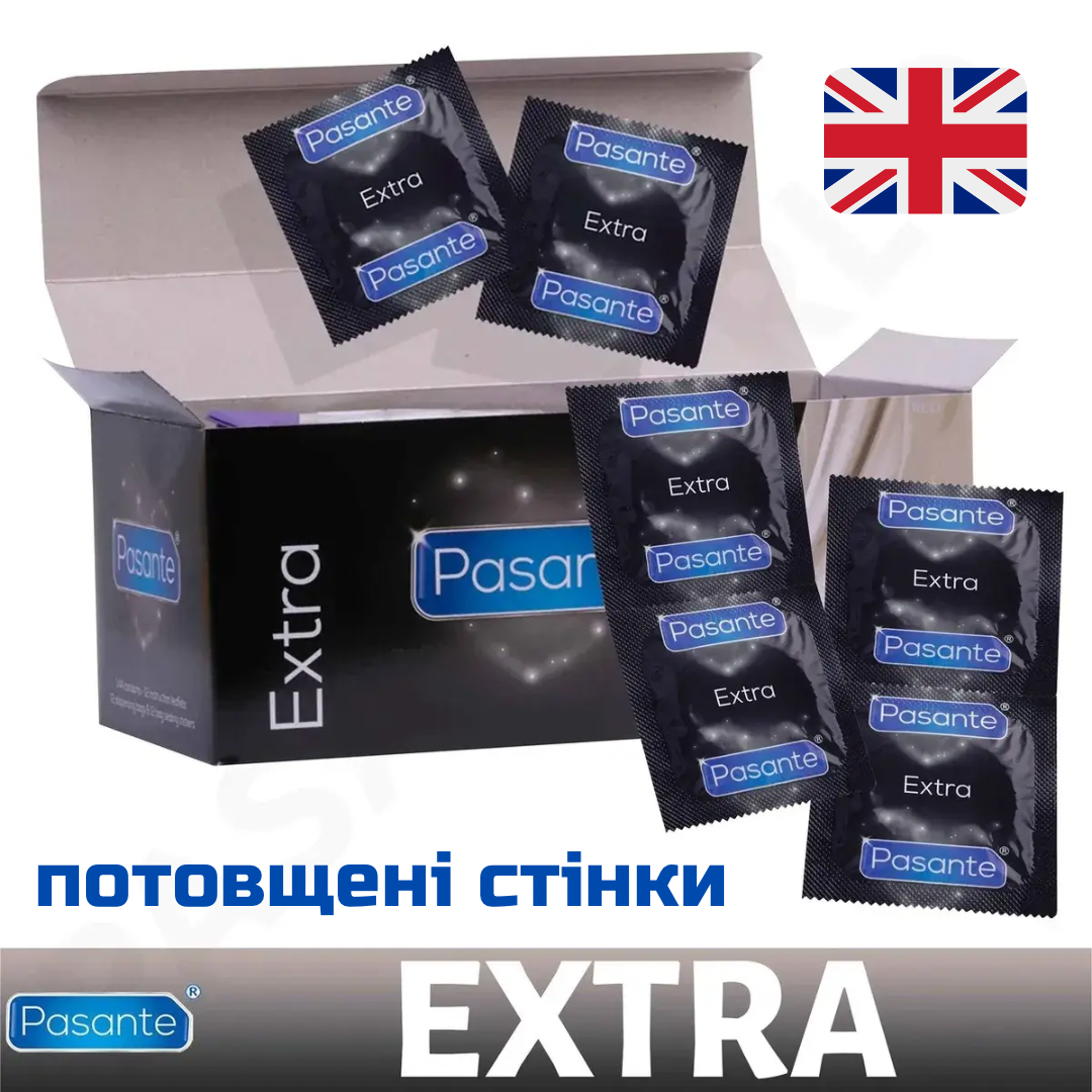 Презервативи Pasante Extra Safe 6 штук екстра товсті презервативи для анального сексу