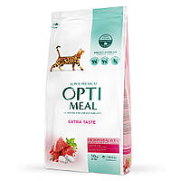 Optimeal Сухий корм з телятиною для дорослих котів 10 кг