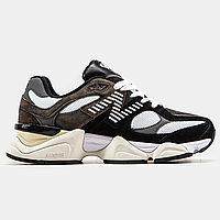 Кроссовки мужские New Balance 9060 black white brown / Нью Баланс 9060 черные белые коричневые