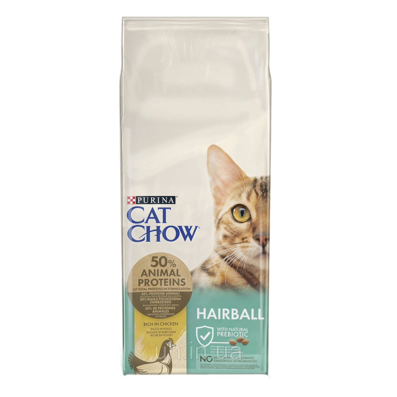 Пуріна Cat Chow Hairball сухий корм для котів, контроль утворення грудок шерсті в шлунку, курка 0.4КГ
