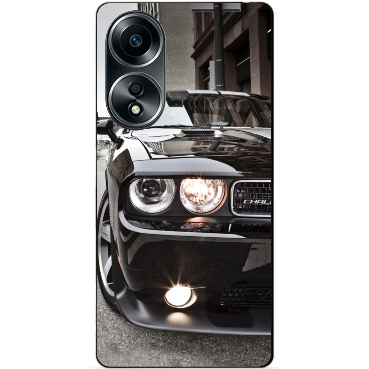 Силіконовий бампер чохол для Oppo A58 з малюнком Dodge Додж авто машина Chrysler