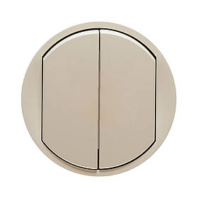 Панель вимикача Legrand CELIANE слонова кістка 2-клавішного 66201