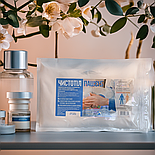 Сухий душ, догляд за хворими, людьми похилого віку, догляд за шкірою тіла, для лежачих хворих рукавичка ЧистоТел 10 шт., фото 3