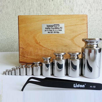 Набір гир калібрувальних 1-500 г F2, 12 шт