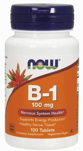 Вітамін В-1 Тіамін Now Foods Vitamin B-1 100mg 100tab, фото 1