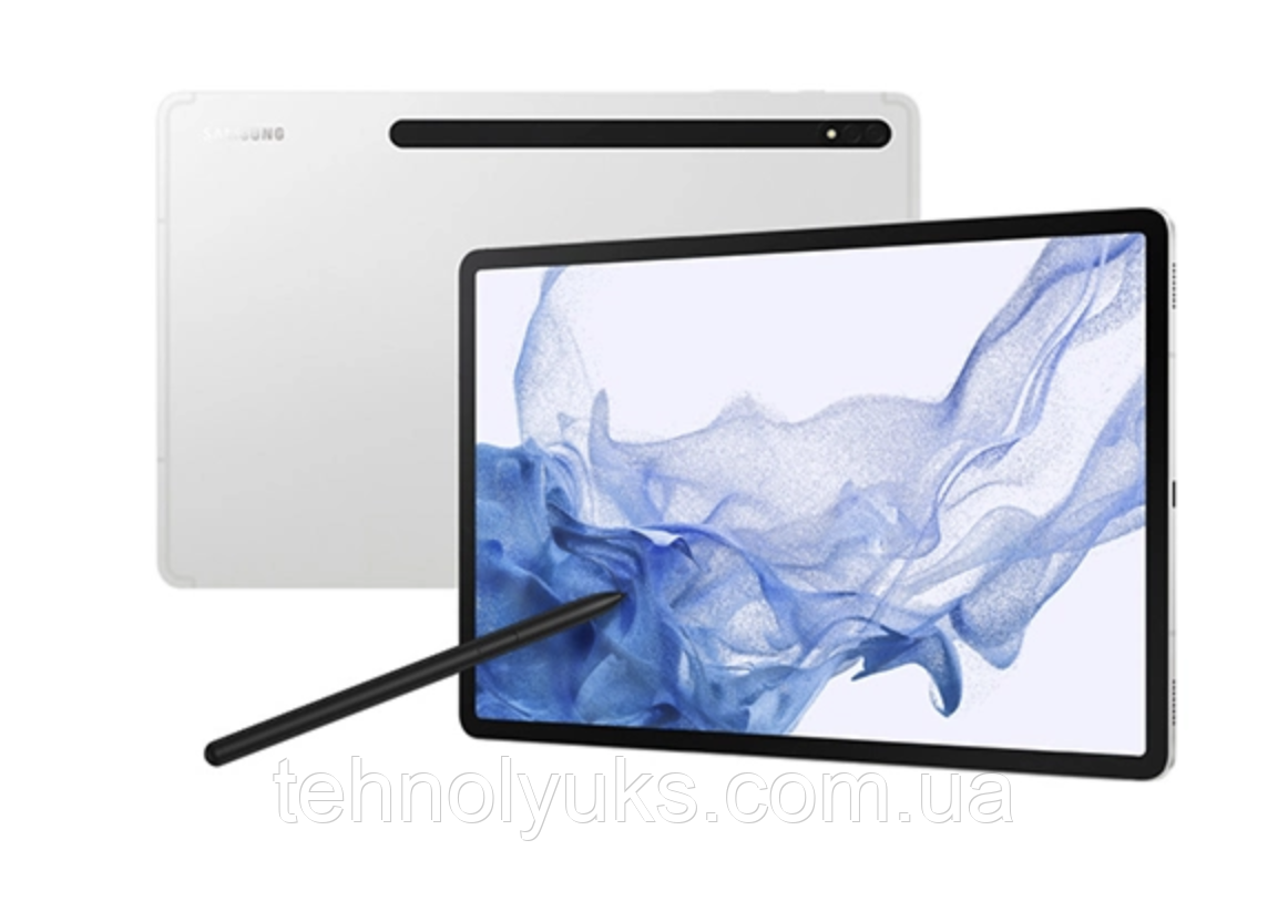Планшет Samsung Galaxy Tab S8 Plus 8/256GB Wi-Fi Silver, 13+6/8Мп, Snapdragon 8 Gen1 , AMOLED 12,4",10090mAh, фото 1