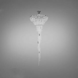 Сучасна кришталева люстра на 13 ламп E14 колір каркасу хром D-FH123/600x1800HR