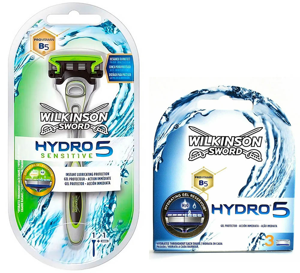 Станок Wilkinson Hydro 5 Sensitive + картриджи Hydro 5 (3 шт.) в подарок! 01026