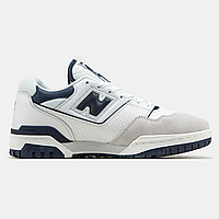 Кроссовки женские и мужские New Balance 550 white blue / Нью Баланс 550 белые синие