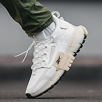 Кроссовки мужские Reebok Zig Kinetica Edge white / Рибок Зиг Кинетика едж белые