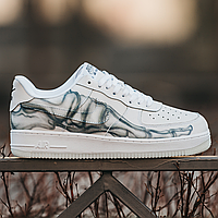 Кроссовки мужские Nike Air Force white / кеды Найк аир Форс 1 белые с кистью