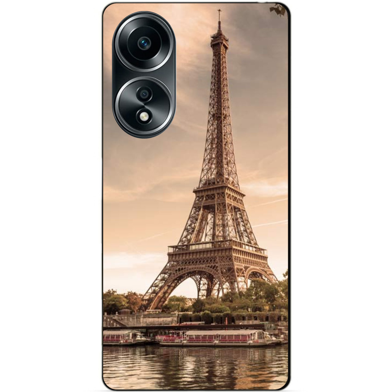 Силіконовий бампер чохол для Oppo A58 з малюнком Ейфелева Вежа Париж Франція