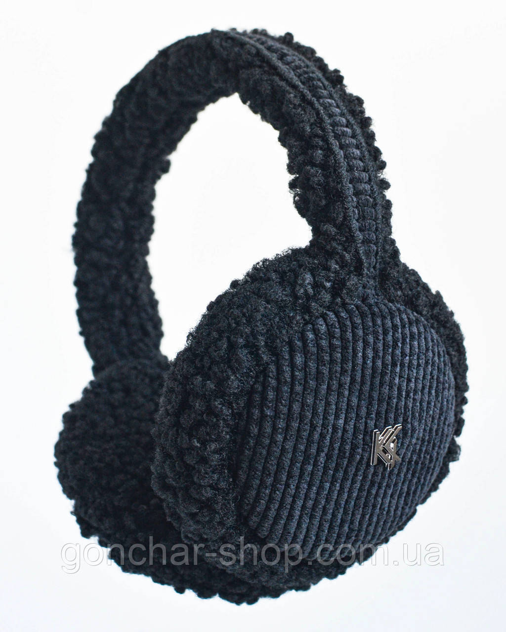 Теплі навушники KENT&AVER Teddy вельвет хутряні чорні, фото 1