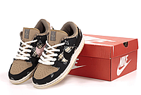 Кроссовки Nike SB Dunk Low Travis Scott Cactus Найк Данк Лоу Трэвис Скотт Кактус Джек низкие мужские женские 37