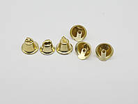Маленькие золотые колокольчики для декорирования сувениров, скрапбукинга и одежды золото размером 18 мм
