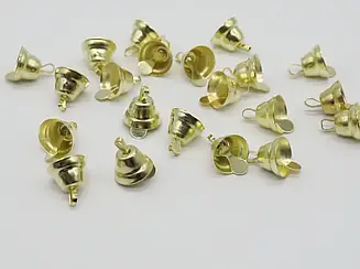 Маленькі золоті дзвіночки для декорування сувенірів, скрапбукінгу та одягу золото розміром 10 мм