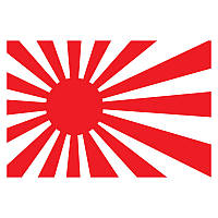 Наклейка на авто - Японский флаг