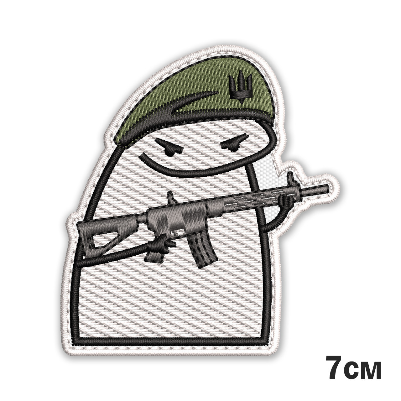 Шеврон, нашивка ФЛОРК зі зброєю FLORK з липучкою 7см