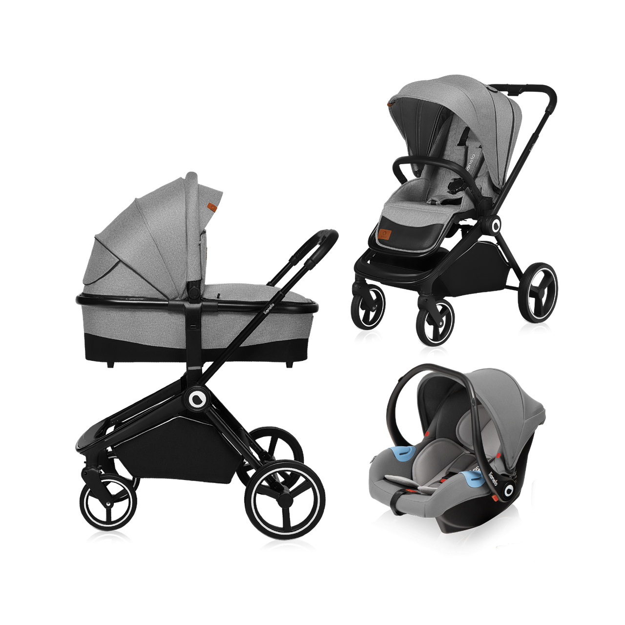 Універсальна коляска 3 в 1 Lionelo MIKA 3IN1 GREY STONE