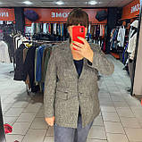 Піджак J.London жіночий класичний жакет гусяча лапка 50 сірий, фото 3