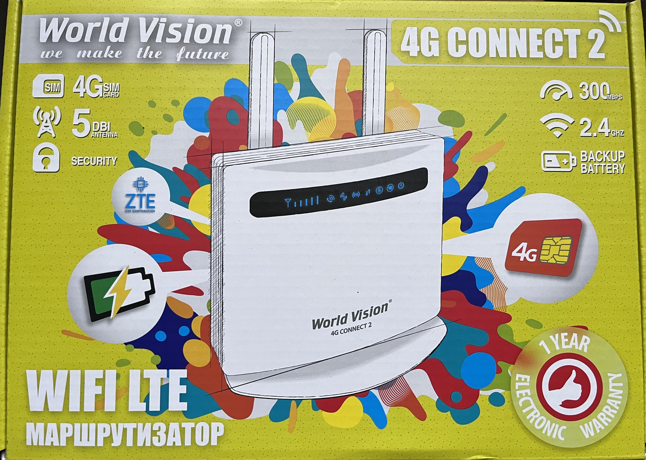 World Vision 4G CONNECT 2 роутер з акумулятором LTE Cat.4 (ID ...