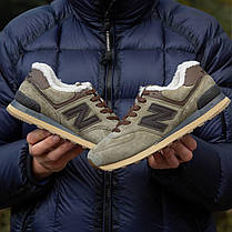 Зимові Кросівки New Balance 574 Winter Suede Light Brown / Нью Белaнс 574 Суейд Світло Коричневі (Хутро), фото 3