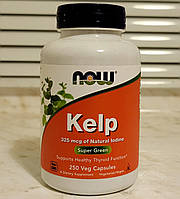 Витамины Now Foods Kelp 250 капсул 325 mcg нау фудс ламинария натуральный йод поддержка щитовидной железы