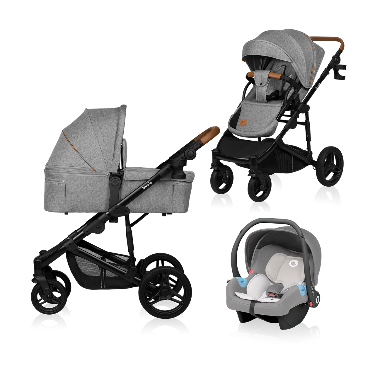 Універсальна коляска 3 в 1 Lionelo MARI TOUR GREY STONE