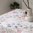 Скатертина 180х220 см водовідштовхувальна з тефлоновим просоченням Листочки рожевий, фото 6