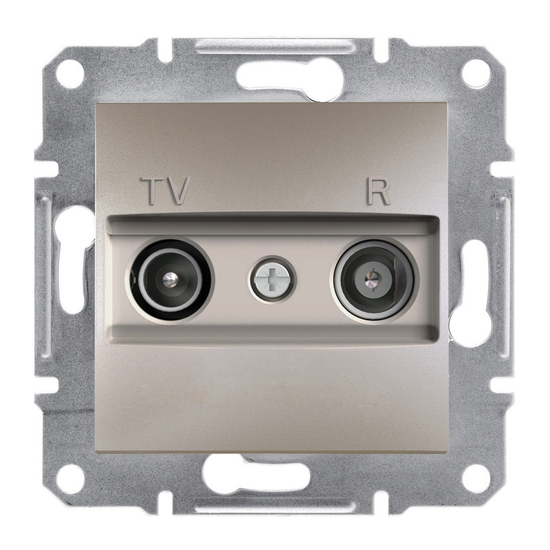 TV/R розетка 8dB прохідна Asfora бронза ABS [EPH3300369] Шнейдер Електрік