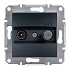 TV-SAT розетка кінцева Asfora антрацит ABS [EPH3400171] Шнейдер Електрік