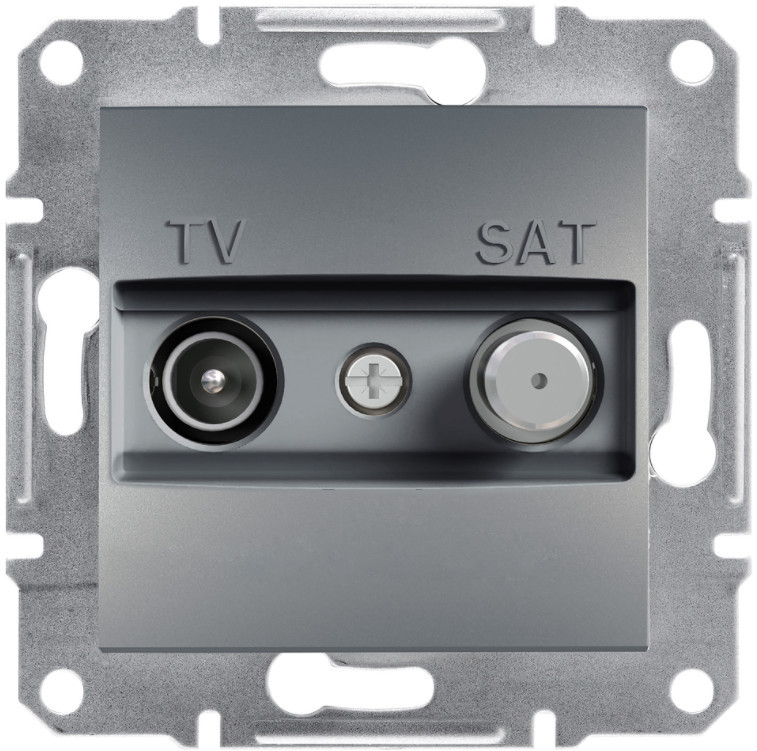 TV-SAT розетка індивідуальна Asfora сталь ABS [EPH3400462] Шнейдер Електрік