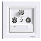 TV-R-SAT розетка кінцева Asfora з рамкою біла ABS [EPH3500121] Шнейдер Електрік