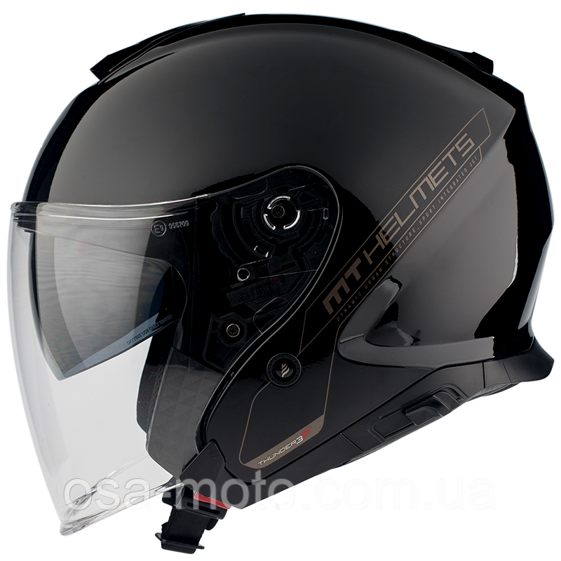 Мотошлем MT THUNDER 3 Jet Solid Gloss Black