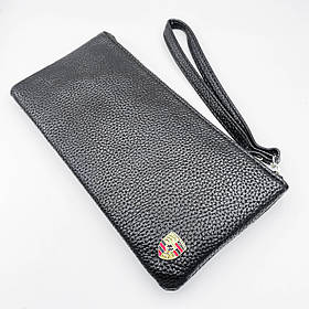 Портмоне гаманець з логотипом PORSCHE (Порше) Еко шкіра Чорний