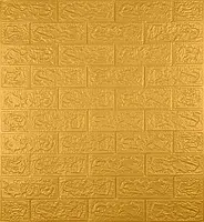 3D панель для стен кирпич золото ( OS-BG11-5 ) самоклеющаяся 3D панель